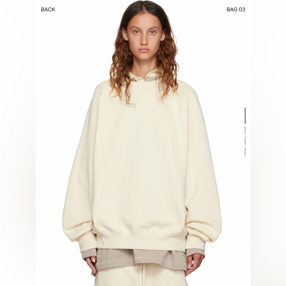 Fear of God Essentials Off-White Crewneck Sweatshirt NWT